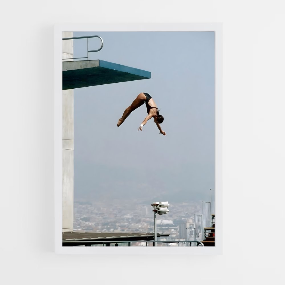 Poster Olympics diving – affiche Plongeon depuis une plateforme (vue 3)